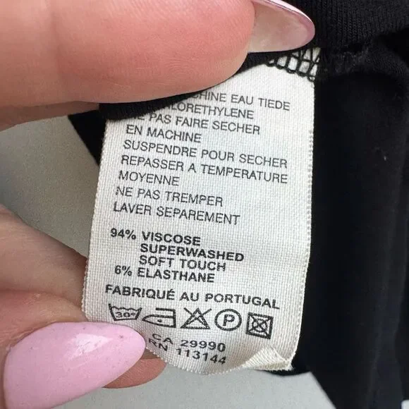 Majestic Filatures Superwashed Long Sleeve Soft Touch Shirt Size 2 Large Black - Picture 6 of 6